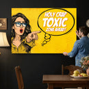 Pop Art Print Bathroom Sign Wall Art Canvas Print — Funny by MyGreatCanvas | Canvas Wall Art Prints | Photo Prints & Wall Decor