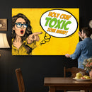 Pop Art Print Bathroom Sign Wall Art Canvas Print — Funny by MyGreatCanvas | Canvas Wall Art Prints | Photo Prints & Wall Decor