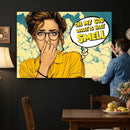 Pop Art Print Bathroom Sign Wall Art Canvas Print — Funny by MyGreatCanvas | Canvas Wall Art Prints | Photo Prints & Wall Decor