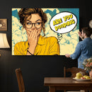 Pop Art Print Bathroom Sign Wall Art Canvas Print — Funny by MyGreatCanvas | Canvas Wall Art Prints | Photo Prints & Wall Decor