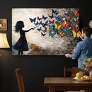 Banksy Butterfly Girl Wall Art Canvas Print, Framed Street by MyGreatCanvas | Canvas Wall Art Prints | Photo Prints & Wall Decor