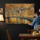 Gustav Klimt Golden Cityscape Wall Art Canvas Print, Framed by MyGreatCanvas | Canvas Wall Art Prints | Photo Prints & Wall Decor