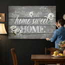 Home Sweet Home Sign Wall Art Canvas Print, Floral Farmhouse by MyGreatCanvas | Canvas Wall Art Prints | Photo Prints & Wall Decor