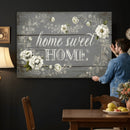 Home Sweet Home Wall Art Canvas Print, Floral Farmhouse by MyGreatCanvas | Canvas Wall Art Prints | Photo Prints & Wall Decor