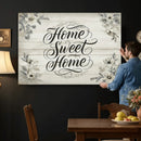 Home Sweet Home Wall Art Canvas Print, Floral Farmhouse by MyGreatCanvas | Canvas Wall Art Prints | Photo Prints & Wall Decor