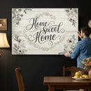 Home Sweet Home Wall Art Canvas Print, Floral Farmhouse by MyGreatCanvas | Canvas Wall Art Prints | Photo Prints & Wall Decor