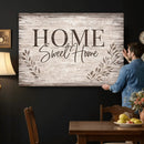 Home Sweet Home Wall Art Canvas Print, Floral Farmhouse by MyGreatCanvas | Canvas Wall Art Prints | Photo Prints & Wall Decor