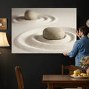 Zen Garden Stone Sand Canvas | Japanese Rock Garden Wall Art by MyGreatCanvas | Canvas Wall Art Prints | Photo Prints & Wall Decor
