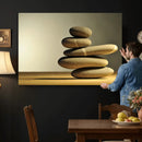 Zen Stone Wall Art Canvas Print, Balanced Rock Stack Framed by MyGreatCanvas | Canvas Wall Art Prints | Photo Prints & Wall Decor