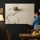 Zen Garden Stone Sand Canvas | Japanese Rock Garden Wall Art by MyGreatCanvas | Canvas Wall Art Prints | Photo Prints & Wall Decor