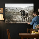 Texas Longhorn Bull Wall Art Canvas Print, Western Farmhouse by MyGreatCanvas | Canvas Wall Art Prints | Photo Prints & Wall Decor