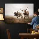 Texas Longhorn Canvas Wall Art Western Bull Desert Moody by MyGreatCanvas | Canvas Wall Art Prints | Photo Prints & Wall Decor