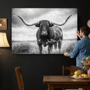 Texas Longhorn Canvas Wall Art Western Bull Desert Moody by MyGreatCanvas | Canvas Wall Art Prints | Photo Prints & Wall Decor