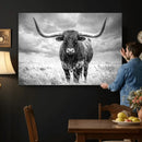 Texas Longhorn Canvas Wall Art Western Bull Desert Moody by MyGreatCanvas | Canvas Wall Art Prints | Photo Prints & Wall Decor