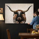 Texas Longhorn Canvas Wall Art Western Bull Desert Moody by MyGreatCanvas | Canvas Wall Art Prints | Photo Prints & Wall Decor