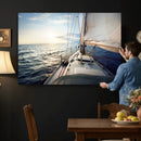 Sailboat Wall Art Canvas Print, Ocean Sunset Sailing Framed by MyGreatCanvas | Canvas Wall Art Prints | Photo Prints & Wall Decor