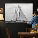 Vintage Sailboat Wall Art Canvas Print, Black and White by MyGreatCanvas | Canvas Wall Art Prints | Photo Prints & Wall Decor