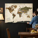Custom Push Pin World Map Wall Art Canvas Print – by MyGreatCanvas | Canvas Wall Art Prints | Photo Prints & Wall Decor