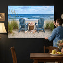Large Beach Canvas Wall Art Coastal Adirondack Chairs Ocean by MyGreatCanvas | Canvas Wall Art Prints | Photo Prints & Wall Decor
