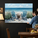 Beach Canvas Wall Art Coastal Adirondack Chairs Ocean by MyGreatCanvas | Canvas Wall Art Prints | Photo Prints & Wall Decor
