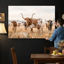 Texas Longhorn Canvas Wall Art, Rustic Farm Animal Photography Print, Farmhouse Country Decor, Western Ranch Art by MyGreatCanvas | Canvas Wall Art Prints | Photo Prints & Wall Decor