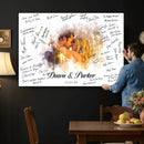 Wedding Guest Book Alternative Wall Art Canvas Print, Personalized Wedding Signature Poster, Custom Couple Photo Guestbook Canvas, Bridal Shower Reception Decor by MyGreatCanvas | Canvas Wall Art Prints | Photo Prints & Wall Decor