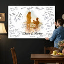 Wedding Guest Book Alternative Wall Art Canvas Print, Personalized Wedding Signature Poster, Custom Couple Photo Guestbook Canvas, Bridal Shower Reception Decor by MyGreatCanvas | Canvas Wall Art Prints | Photo Prints & Wall Decor