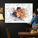Wedding Guest Book Alternative Wall Art Canvas Print, Personalized Wedding Signature Poster, Custom Couple Photo Guestbook Canvas, Bridal Shower Reception Decor by MyGreatCanvas | Canvas Wall Art Prints | Photo Prints & Wall Decor