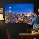Charlotte Skyline Canvas Wall Art Print – North Carolina Cityscape Photography Print by MyGreatCanvas | Canvas Wall Art Prints | Photo Prints & Wall Decor