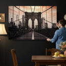 Brooklyn Bridge Canvas Wall Art, New York City Skyline Photography Print, NYC Landmark Urban Decor Artwork by MyGreatCanvas | Canvas Wall Art Prints | Photo Prints & Wall Decor