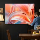 Peach Lily Canvas Wall Art, Coral Pink Flower Macro Photo Print, Botanical Bedroom Decor, Soft Floral Photography, Living Room Wall Art by MyGreatCanvas | Canvas Wall Art Prints | Photo Prints & Wall Decor