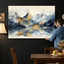 Lake Abstract Mountain Wall Art Canvas Print