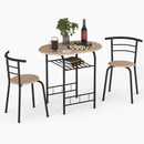 3 pcs Home Kitchen Bistro Pub Dining Table 2 Chairs Set by LJGDeals