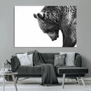 Black and White Grizzly 399 Bear Canvas Print Wall Art | by MyGreatCanvas | Canvas Wall Art Prints | Photo Prints & Wall Decor