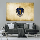 Massachusetts Flag Wall Art Canvas Print