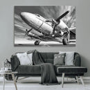 Vintage Airplane on Runway Canvas Print by MyGreatCanvas | Canvas Wall Art Prints | Photo Prints & Wall Decor