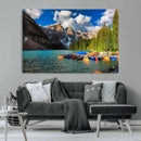 Moraine Lake 3-Panel Wall Art, Majestic Mountain and Lake by MyGreatCanvas | Canvas Wall Art Prints | Photo Prints & Wall Decor