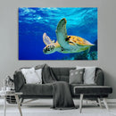 Sea Turtle Wall Art Canvas Print, Sea life in the Ocean Wall