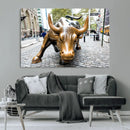 Charging Bull Wall Art Canvas Print