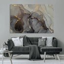 Gray Marble Fluid Wall Art – Modern Abstract Canvas Print