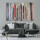 Vintage Wooden Weathered Ski's in Front of an Old Barn Wall by MyGreatCanvas | Canvas Wall Art Prints | Photo Prints & Wall Decor