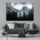 Wall Art Foggy Forest Landscape Canvas Print