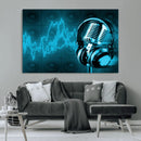 Music and Microphone Wall Art Canvas Print by MyGreatCanvas | Canvas Wall Art Prints | Photo Prints & Wall Decor