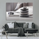 Burning Incense and Zen Stones Buddhism Wall Art, Zen Stones