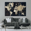Antique Old World Map Wall Art Canvas Print