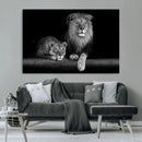 Lion Family Wall Art Canvas Print – Framed Majestic Wildlife by MyGreatCanvas | Canvas Wall Art Prints | Photo Prints & Wall Decor