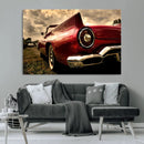 Red Classic Car Wall Art Canvas Print