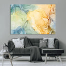 Green and Yellow Marble Fluid Effect Wall Art, Green and