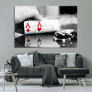 Aces Poker Art Poker Game Wall Art Canvas Print
