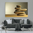 Fluvial Zen Stones Canvas Wall Art Print